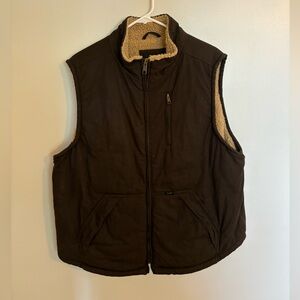 Lee Sherpa Vest Brown Size large
